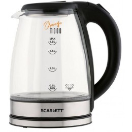 Чайник электрический Scarlett SC-EK27G36 1.8л. 1800Вт черный/серебристый корпус: стекло/пластик