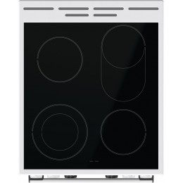 Плита Электрическая Gorenje GECS5C70WA белый/черный стеклокерамика (без крышки)