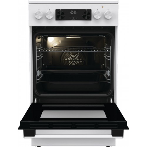 Плита Электрическая Gorenje GECS5C70WA белый/черный стеклокерамика (без крышки)