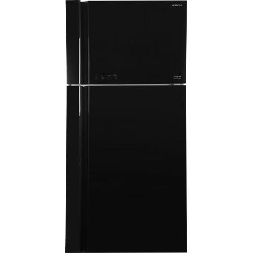 Холодильник Hitachi R-VG660PUC7-1 GBK 2-хкамерн. черный стекло инвертер