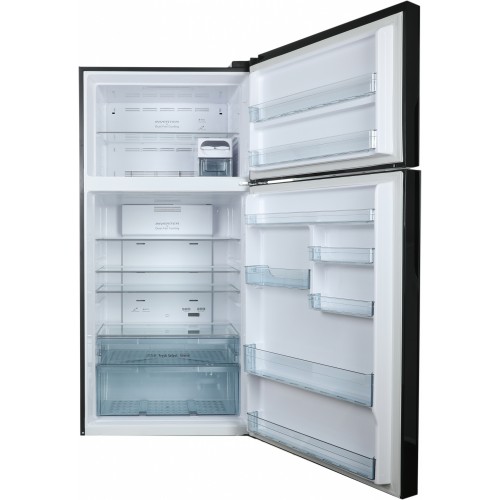 Холодильник Hitachi R-VG660PUC7-1 GBK 2-хкамерн. черный стекло инвертер