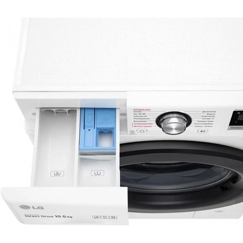 Стиральная машина LG TW4V3RS6W класс: A загр.фронтальная макс.:10.5кг белый инвертор