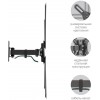 Кронштейн для телевизора Kromax CORBEL-6 черный 22"-65" макс.30кг настенный поворот и наклон