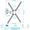 Кронштейн для телевизора Kromax CORBEL-6 черный 22"-65" макс.30кг настенный поворот и наклон