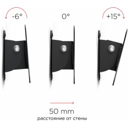 Кронштейн для телевизора Holder LCDS-5002 металлик 10"-26" макс.25кг настенный наклон