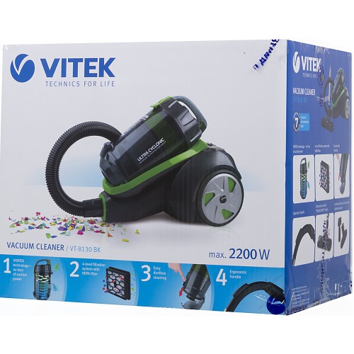 Пылесос Vitek VT-8130 BK 2200Вт зеленый/темно-синий