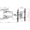 Кронштейн для телевизора Kromax ATLANTIS-60 черный 26"-65" макс.40кг настенный поворотно-выдвижной и наклонный