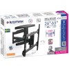 Кронштейн для телевизора Kromax ATLANTIS-60 черный 26"-65" макс.40кг настенный поворотно-выдвижной и наклонный