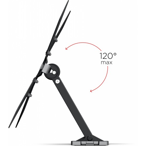 Кронштейн для телевизора Holder LCDS-5520-B черный 32"-55" макс.45кг настенный поворотно-выдвижной и наклонный