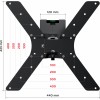 Кронштейн для телевизора Holder LCDS-5520-B черный 32"-55" макс.45кг настенный поворотно-выдвижной и наклонный