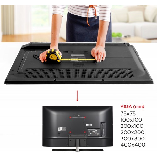 Кронштейн для телевизора Holder LCDS-5520-B черный 32"-55" макс.45кг настенный поворотно-выдвижной и наклонный