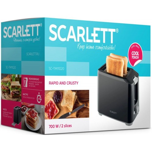 Тостер Scarlett SC-TM11020 700Вт черный