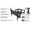 Кронштейн для телевизора Kromax ATLANTIS-80 черный 32"-75" макс.50кг настенный поворотно-выдвижной и наклонный
