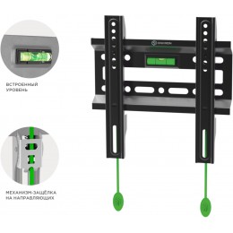 Кронштейн для телевизора Onkron FM1 черный 17"-43" макс.30кг настенный фиксированный