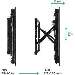Кронштейн для телевизора Onkron PRO7G черный 50"-70" макс.50кг настенный наклонно-выдвижной