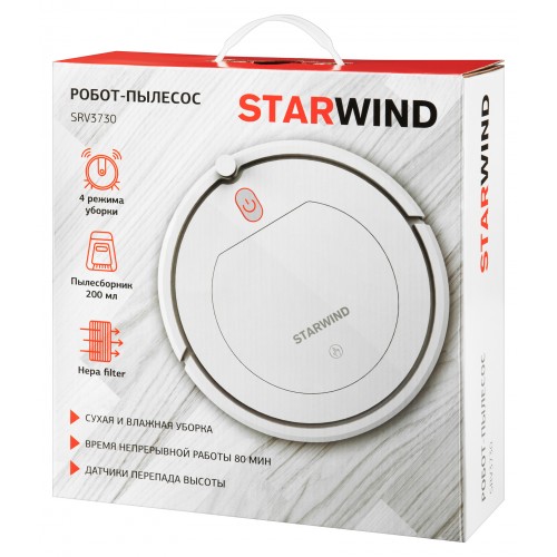 Пылесос-робот Starwind SRV3730 18Вт белый
