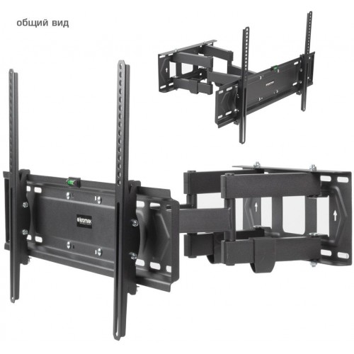 Кронштейн для телевизора Kromax PIXIS-XL-2 черный 40"-90" макс.50кг настенный поворот и наклон