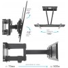 Кронштейн для телевизора Kromax PIXIS-XL-2 черный 40"-90" макс.50кг настенный поворот и наклон
