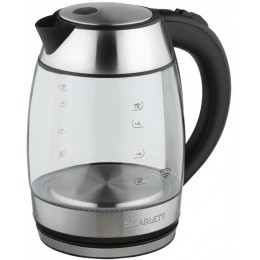 Чайник электрический Scarlett SC-EK27G94 1.7л. 2200Вт нержавеющая сталь корпус: стекло/металл/пластик