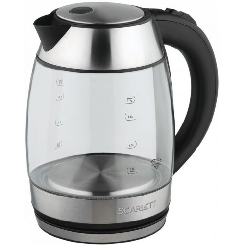 Чайник электрический Scarlett SC-EK27G94 1.7л. 2200Вт нержавеющая сталь корпус: стекло/металл/пластик