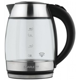 Чайник электрический Scarlett SC-EK27G94 1.7л. 2200Вт нержавеющая сталь корпус: стекло/металл/пластик