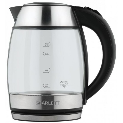 Чайник электрический Scarlett SC-EK27G94 1.7л. 2200Вт нержавеющая сталь корпус: стекло/металл/пластик