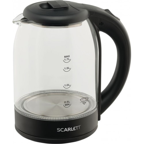 Чайник электрический Scarlett SC-EK27G90 1.7л. 1800Вт черный корпус: стекло