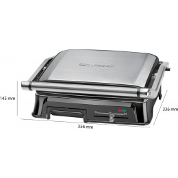 Электрогриль Clatronic KG 3571 2000Вт серебристый/черный