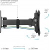 Кронштейн для телевизора Kromax CORBEL-2 черный 10"-32" макс.25кг настенный поворот и наклон