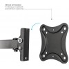 Кронштейн для телевизора Kromax CORBEL-2 черный 10"-32" макс.25кг настенный поворот и наклон