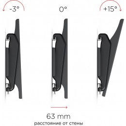 Кронштейн для телевизора Holder LCDS-5010 черный металлик 20"-40" макс.45кг настенный наклон