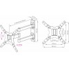 Кронштейн для телевизора Kromax GALACTIC-12 черный 15"-42" макс.25кг настенный поворот и наклон