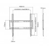 Кронштейн для телевизора Ultramounts UM812F черный 32"-55" макс.35кг настенный фиксированный