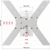 Кронштейн для телевизора Holder LCD-5566-W белый 32"-55" макс.45кг настенный поворотно-выдвижной и наклонный