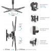 Кронштейн для телевизора Kromax OPTIMA-413 черный 20"-55" макс.30кг настенный поворотно-выдвижной и наклонный