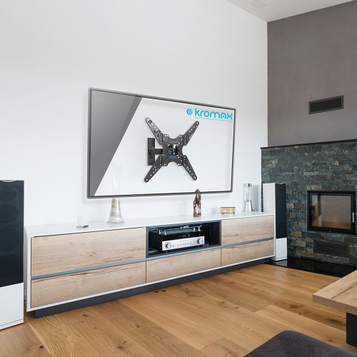 Кронштейн для телевизора Kromax OPTIMA-413 черный 20"-55" макс.30кг настенный поворотно-выдвижной и наклонный
