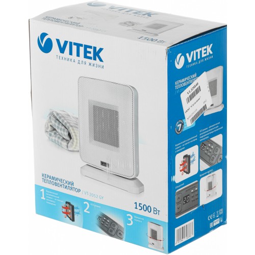 Тепловентилятор Vitek VT-2052 1500Вт белый