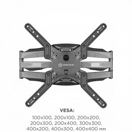 Кронштейн для телевизора Onkron M5 черный 37"-70" макс.36.4кг настенный поворот и наклон