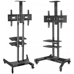 Стойка для телевизора Onkron TS1552 черный 40"-70" макс.60.5кг напольный мобильный