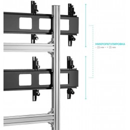 Подставка для телевизора Onkron FSPRO2L-22 серебристый 40"-55" макс.200кг напольный мобильный