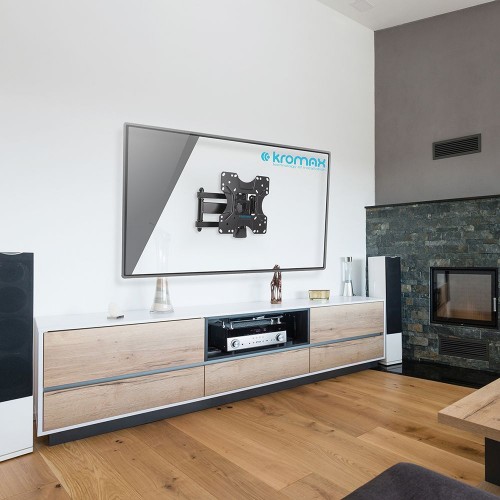 Кронштейн для телевизора Kromax OPTIMA-214 черный 20"-43" макс.30кг настенный поворотно-выдвижной и наклонный