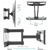 Кронштейн для телевизора Arm Media COBRA-51 черный 32"-60" макс.35кг настенный поворотно-выдвижной и наклонный