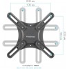 Кронштейн для телевизора Kromax CORBEL-5 черный 15"-42" макс.25кг настенный поворот и наклон