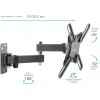 Кронштейн для телевизора Kromax CORBEL-5 черный 15"-42" макс.25кг настенный поворот и наклон