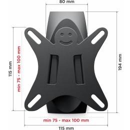 Кронштейн для телевизора Holder LCDS-5003 металлик 10"-26" макс.25кг настенный поворот и наклон