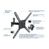 Кронштейн для телевизора Kromax ATLANTIS-15 темно-серый 22"-65" макс.40кг настенный поворот и наклон