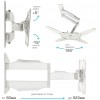 Кронштейн для телевизора Kromax ATLANTIS-40 белый 22"-65" макс.40кг настенный поворот и наклон
