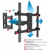 Кронштейн для телевизора Arm Media PARAMOUNT-40 черный 26"-65" макс.50кг настенный поворот и наклон