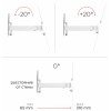 Кронштейн для телевизора Holder LCD-5520-B белый 32"-55" макс.45кг настенный поворотно-выдвижной и наклонный