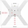 Кронштейн для телевизора Holder LCD-5520-B белый 32"-55" макс.45кг настенный поворотно-выдвижной и наклонный